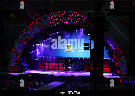 AC/DC playing live at Wembley Stadium on the 4th July 2015 Stock Photo