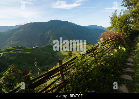 Longsheng rice terraces landscape in China Stock Photo