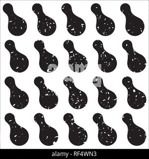 Black abstract texture with metaballs or blobs. Simple geometric shapes. Poster or wallpaper design. Vector illustration Stock Vector