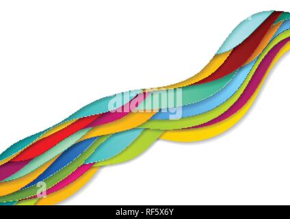 Colorful abstract waves corporate vector background Stock Vector