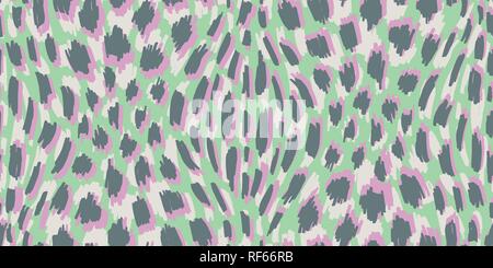 Abstract Hand-drawn Animal Skin Vector Seamless Pattern. Organic Fragments. Whimsical Spots Texture in Pastel Neon Colors. Dots, spots backrgound. Per Stock Vector