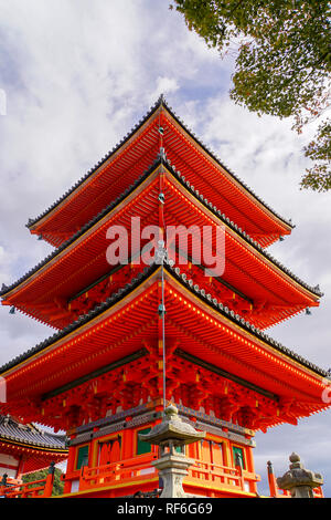 Kiyomizu-dera, officially Otowa-san Kiyomizu-dera, is an independent Buddhist temple in eastern Kyoto, Japan Stock Photo