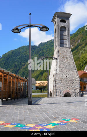 Old tall blast furnace in Zelezniki, Gorenjska, Slovenia Stock Photo