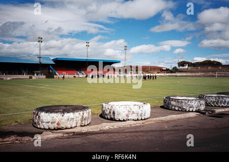 General view of Cowdenbeath FC, Central Park Stadium, Cowdenbeath, Fife, Scotland, pictured on 24th July 1999 Stock Photo