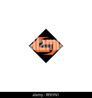 Square letter S graphic logo. initial letter s graphic logo template, business logo design. Stock Vector