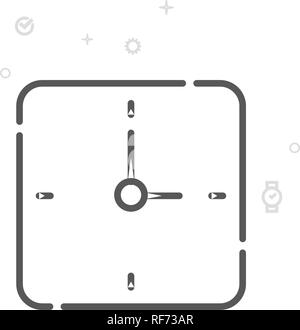 Square wall clock icon, outline style Stock Vector Image & Art - Alamy