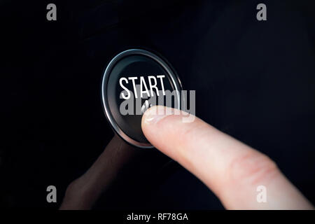 Composite image of start with power button Stock Photo
