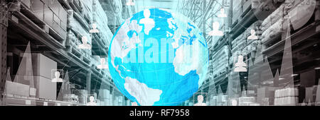Composite image of interface of blue volume dial Stock Photo