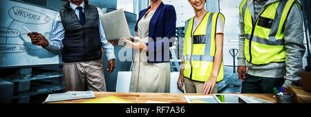 Team portrait of workers Stock Photo
