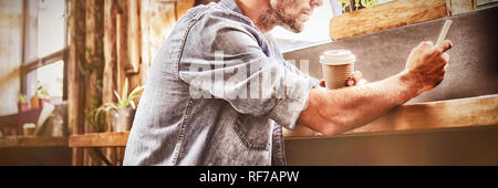 Man using a smartphone Stock Photo