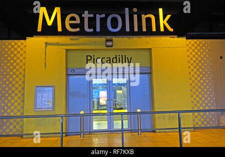 Metrolink Piccadilly Manchester Tram interchange, Fairfield street, Manchester, UK, M1 2QF