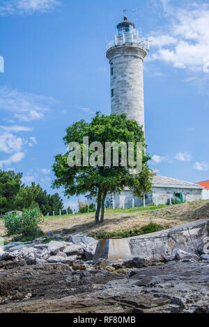 Savudrija is a small bathing resort in Croatia at the northwest point of the peninsula Istrien. Landmark of the place is the lighthouse, oldest and mo Stock Photo