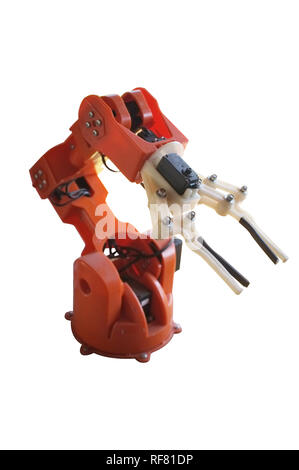 industry robotic arm on white background Stock Photo