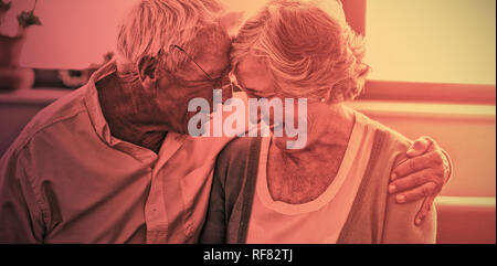 Senior couple hugging each other Stock Photo