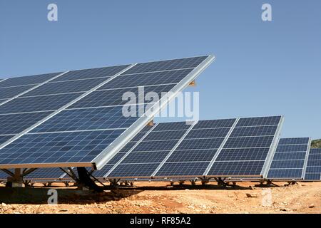 ESP, Spain, Beneixama: Solar power station, built by the german City-Solar-Group Stock Photo
