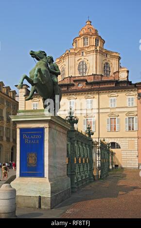 San Lorenzo Church at the Piazzetta Reale, Turin, Piedmont, Italy, Europe Stock Photo