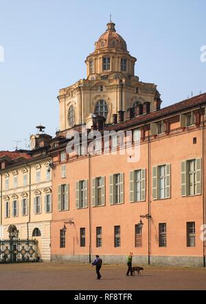 San Lorenzo Church at the Piazzetta Reale, Turin, Piedmont, Italy, Europe Stock Photo