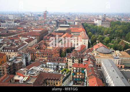 View of the city centre from the Mole Antonelliana, Turin, Piedmont, Italy, Europe Stock Photo
