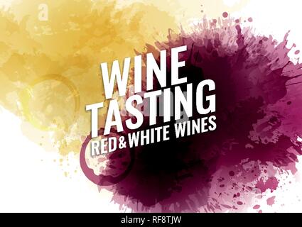 Background with wine stains, red wine. Sample text. Background for banners and promotional posters. Vector Stock Vector