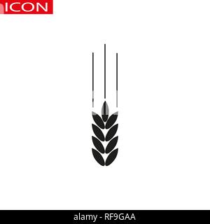 Wheat ear line icon, farming and agriculture, grain sign vector graphics, a linear pattern on a white background, eps 10. Stock Vector