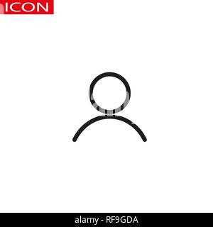Modern user line icon. Premium pictogram isolated on a white background. Vector illustration. Stroke high quality symbol. User icon in modern line sty Stock Vector