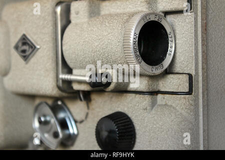 Eumig P8 Imperial 8mm film / movie projector with Eupronar 20mm f/1.4 lens, close-up Stock Photo