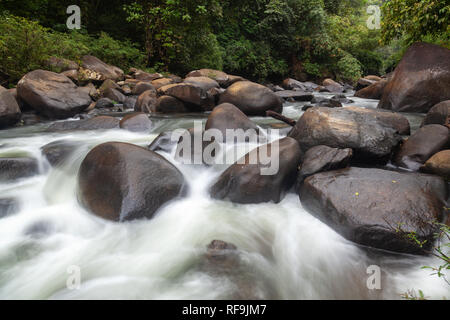 Rapids on a river in Khao Sok National Park, Thailand Stock Photo