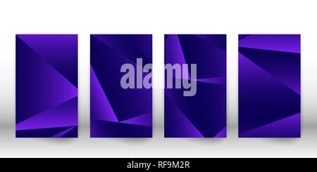 Abstract polygonal pattern. Dark cover design with geometric shapes. Polygon cover template. Vector illustration. Stock Vector