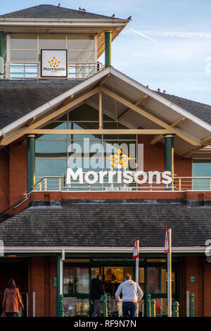 Morrisons supermarket store at Cheadle Heath, Stockport, England, UK Stock Photo