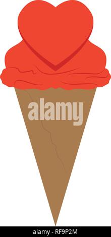 Isoalted icecream cone Stock Vector