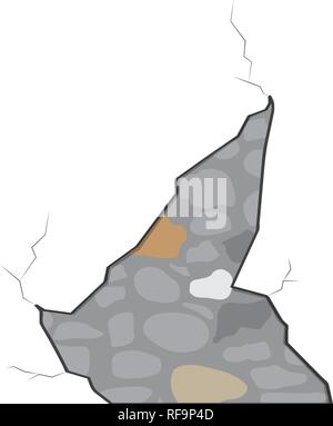 Isolated stone wall crack Stock Vector Image & Art - Alamy