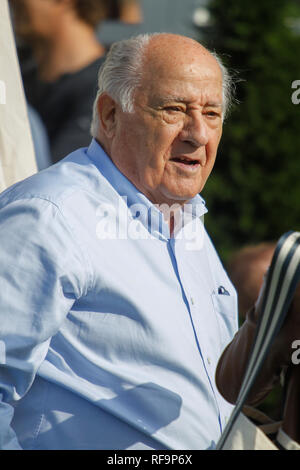 A CORUNA, SPAIN - JULY 20. Portrait of Amancio Ortega Gaona ,founder of Inditex (Zara empire ) on July 20,2018 in A Coruña,Spain.Imaxe press Stock Photo