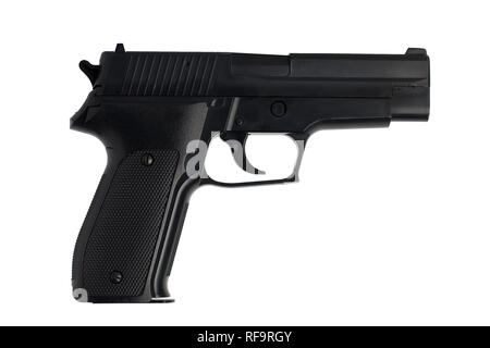 Replica gun isolated on white Stock Photo