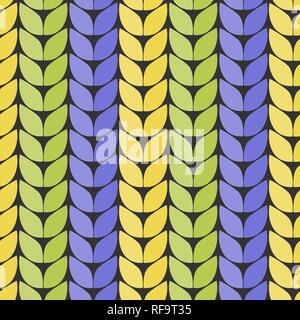 Knitted fabric. Imitation of thick knitting. Seamless pattern in the form of a zig-zag. Decorative seamless background. Vector illustration, EPS10. Stock Vector