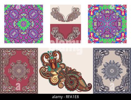 Ukrainian Oriental Floral Ornamental Carpet Stock Vector