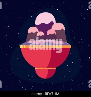 video game base world stars space vector illustration Stock Vector