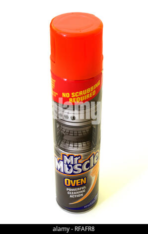 Mr Muscle Oven Cleaner in an Aerosol or Spray Can Stock Photo