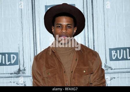 New York, NY, USA. 24th Jan, 2019. Jeremy Pope inside for AOL Build Series Celebrity Candids - THU, AOL Build Series, New York, NY January 24, 2019. Credit: Steve Mack/Everett Collection/Alamy Live News Stock Photo