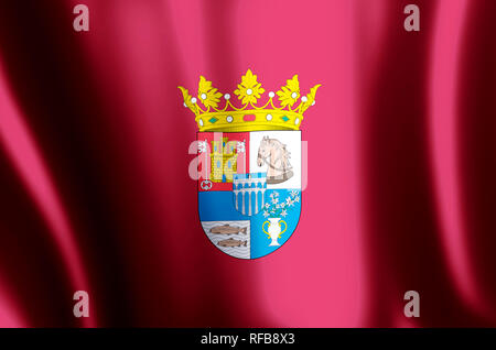 Segovia stylish waving and closeup flag illustration. Perfect for background or texture purposes. Stock Photo