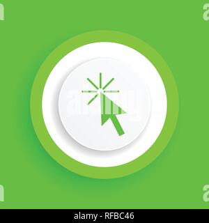 click here sign, arrow vector icon Stock Vector