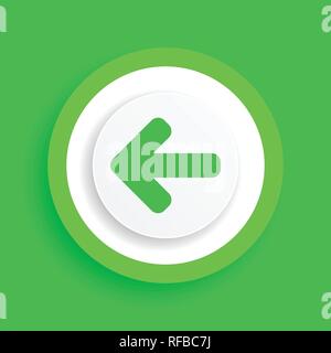 left arrow vector green icon Stock Vector