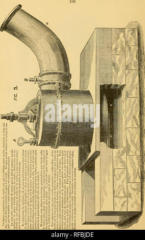 . Catalogo descriptivo y illustrado de la Maquinaria, con privilegio para haciendas ... . Please note that these images are extracted from scanned page images that may have been digitally enhanced for readability - coloration and appearance of these illustrations may not perfectly resemble the original work.. Squier, George L. [from old catalog]. Buffalo, N. Y Stock Photo