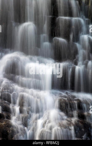 Sgwd Isaf Clun Gwyn waterfall, Brecon Beacons, Powys, Wales Stock Photo