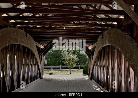 Inside view of a Covered Bridge structure
