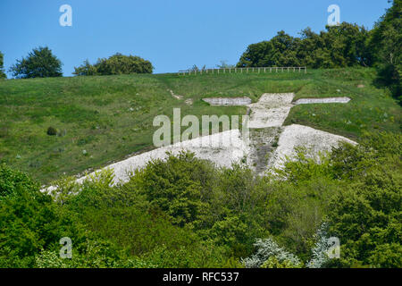 View of Whiteleaf Cross from field near the Icknield Way, Princes Risborough, Buckinghamshire, UK. Stock Photo