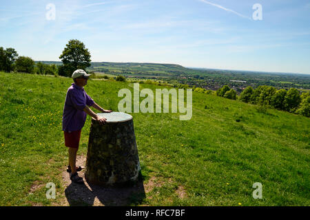 View from the top of Brush Hill, Whiteleaf, Princes Ribsorough, Buckinghamshire, UK. Stock Photo