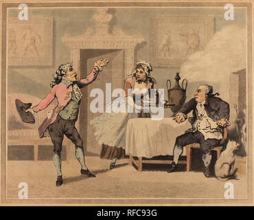 Manager and Spouter. Dated: 1784. Museum: National Gallery of Art, Washington DC. Author: Thomas Rowlandson. After Henry Wigstead. After Thomas Rowlandson. Samuel Alken. Stock Photo