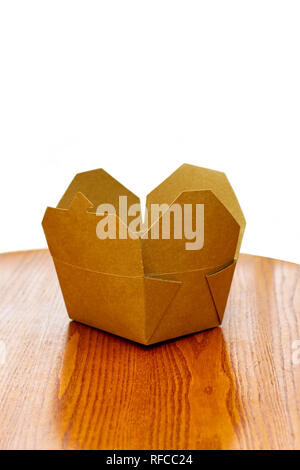 Open box made from corrugated fibre board Stock Photo