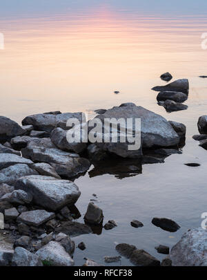 Rock on sea shore Stock Photo