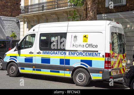 Home Office immigration enforcement van, Bayswater, City of Westminster, Greater London, England, United Kingdom